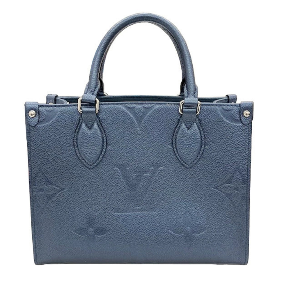 Louis Vuitton Flight Empreinte Handbag Blue Mode OnTheGo Shoulder Bag Metallic